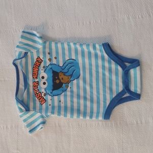 Sesame Street brand Cookie Monster onesie size 0-3months
